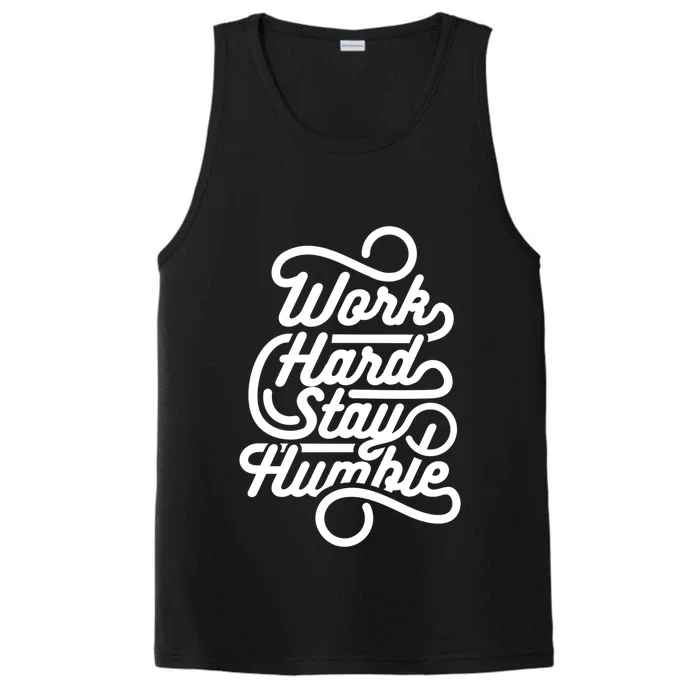 Motivational Inspirational Gift Work Hard Stay Humble Gift Performance Tank