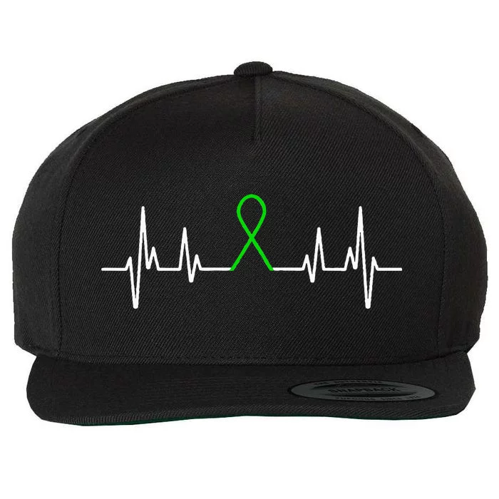 Mental Illness Green Ribbon Mental Health Awareness Month Wool Snapback Cap