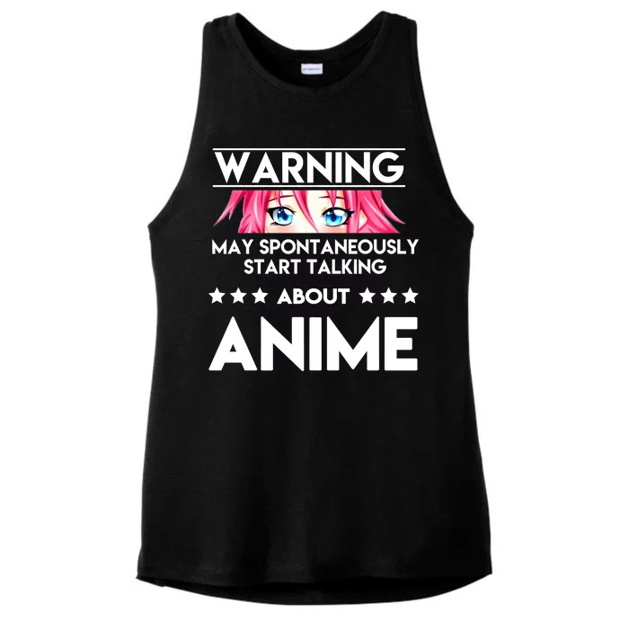 Might Start Talking About Anime Ladies Tri-Blend Wicking Tank