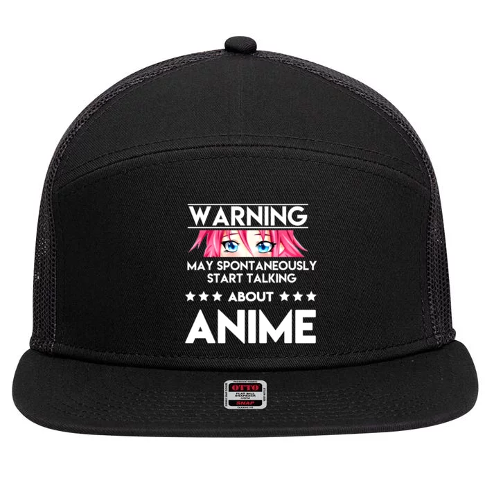 Might Start Talking About Anime 7 Panel Mesh Trucker Snapback Hat