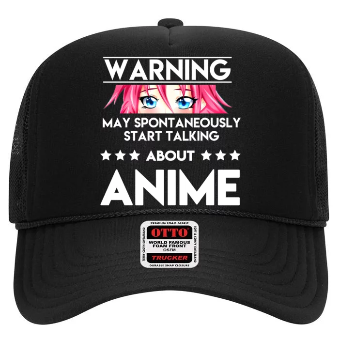 Might Start Talking About Anime High Crown Mesh Trucker Hat