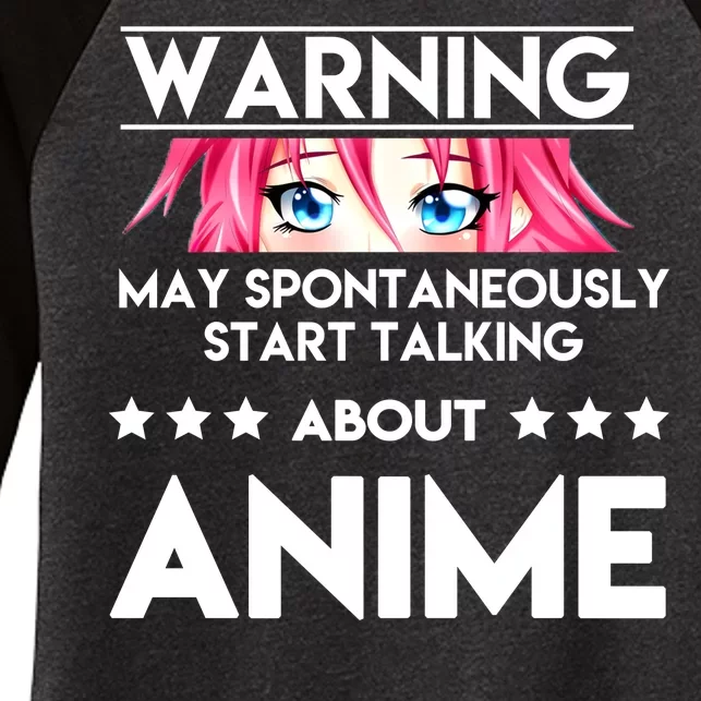 Might Start Talking About Anime Women's Tri-Blend 3/4-Sleeve Raglan Shirt