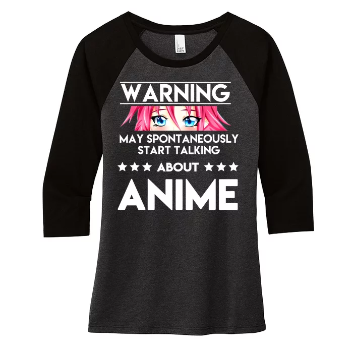 Might Start Talking About Anime Women's Tri-Blend 3/4-Sleeve Raglan Shirt