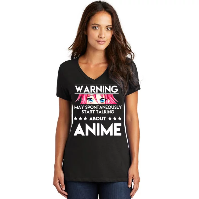 Might Start Talking About Anime Women's V-Neck T-Shirt