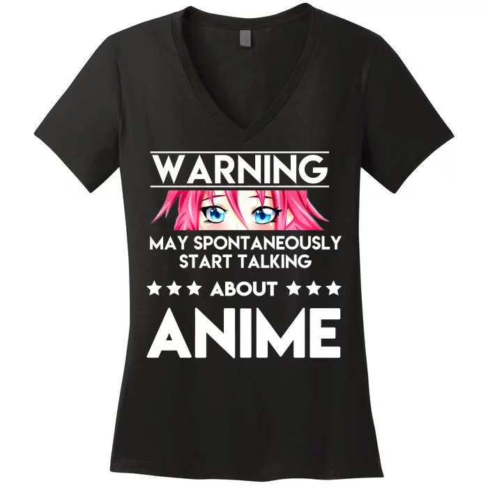 Might Start Talking About Anime Women's V-Neck T-Shirt