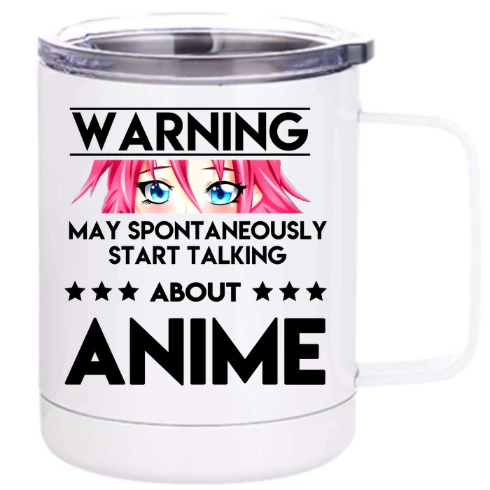 Might Start Talking About Anime Front & Back 12oz Stainless Steel Tumbler Cup