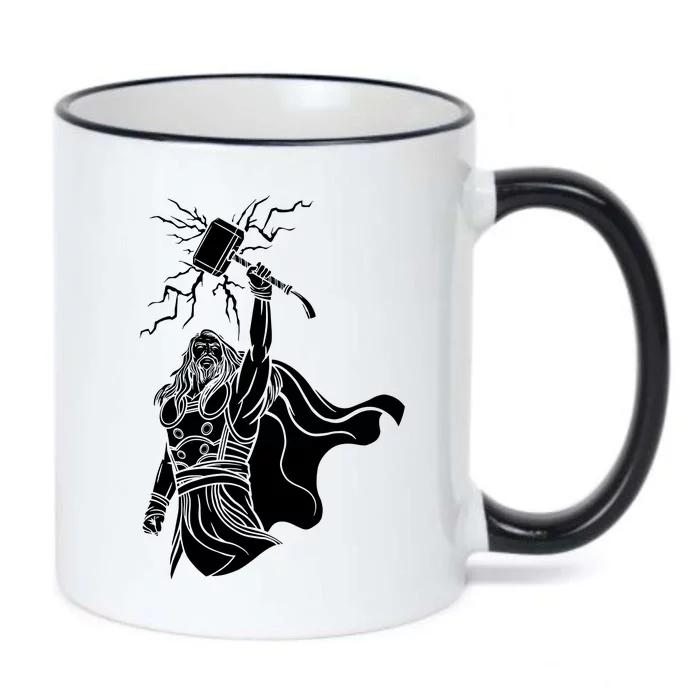 Mighty Thor With Hammer Black Color Changing Mug