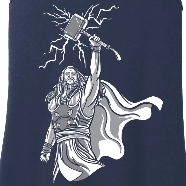 Mighty Thor With Hammer Ladies Essential Tank