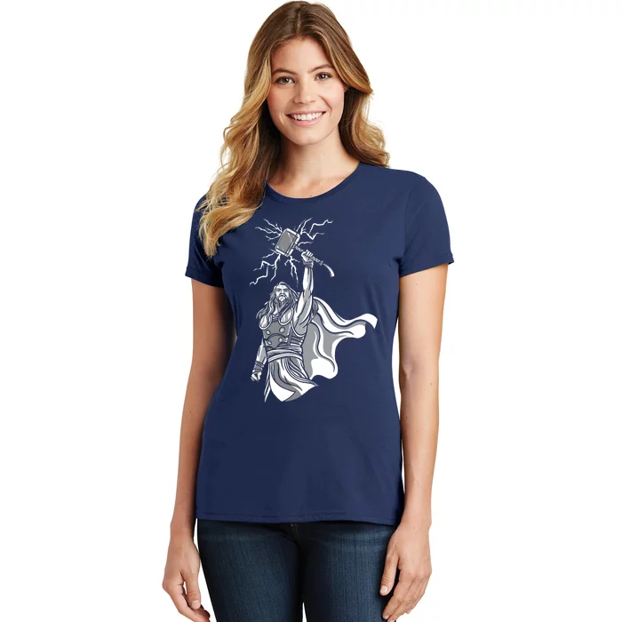 Mighty Thor With Hammer Women's T-Shirt