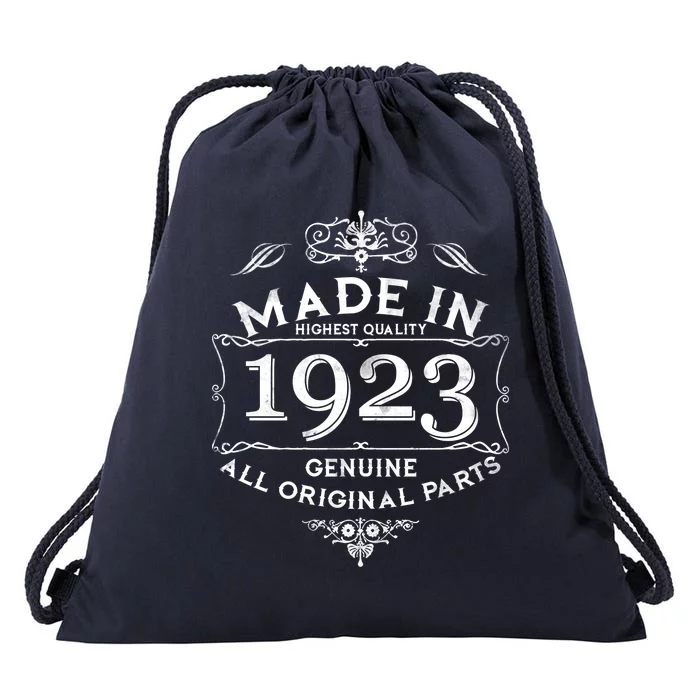 Made In Highest Quality Genuine All Original Parts 1923 100th Birthday Drawstring Bag