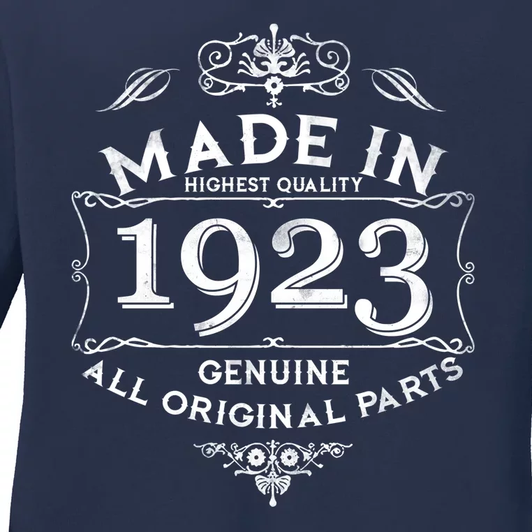 Made In Highest Quality Genuine All Original Parts 1923 100th Birthday Ladies Long Sleeve Shirt