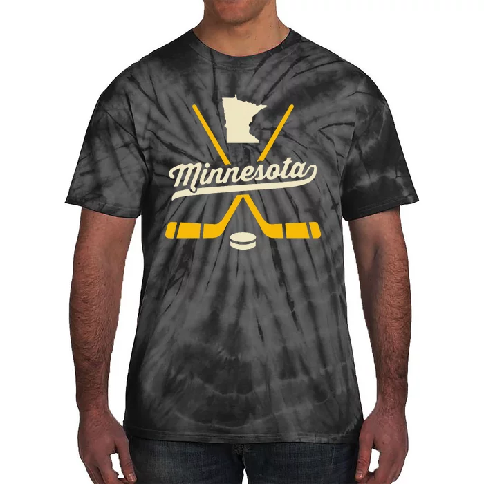 Minnesota Ice Hockey Sticks Sports Team Fan Gift Tie-Dye T-Shirt