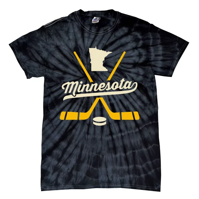 Minnesota Ice Hockey Sticks Sports Team Fan Gift Tie-Dye T-Shirt