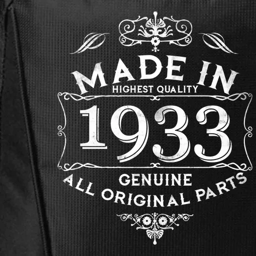 Made In Highest Quality Genuine All Original Parts 1933 90th Birthday City Backpack