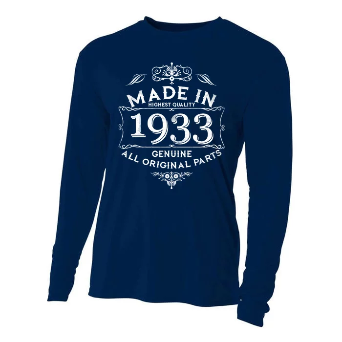 Made In Highest Quality Genuine All Original Parts 1933 90th Birthday Cooling Performance Long Sleeve Crew