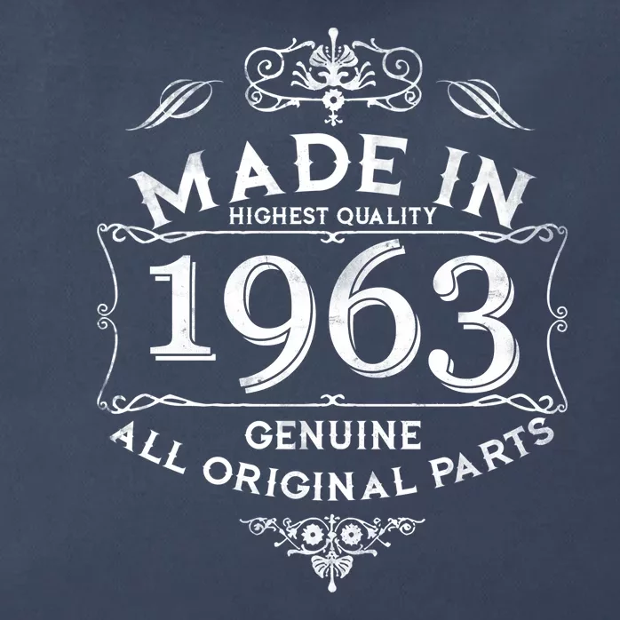 Made In Highest Quality Genuine All Original Parts 1963 60th Birthday Zip Tote Bag