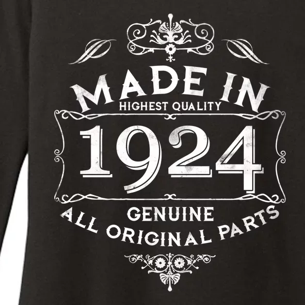 Made In Highest Quality Genuine All Original Parts 1924 100th Birthday Womens CVC Long Sleeve Shirt