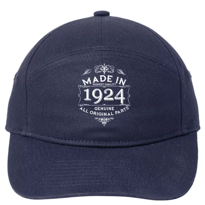 Made In Highest Quality Genuine All Original Parts 1924 100th Birthday 7-Panel Snapback Hat