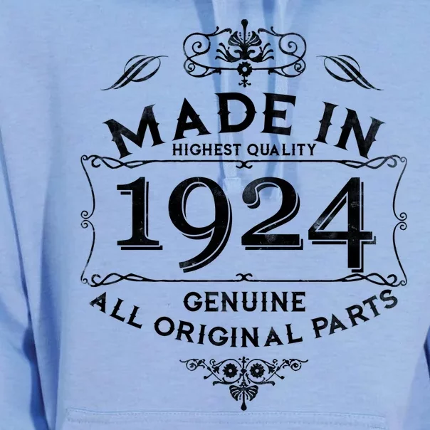 Made In Highest Quality Genuine All Original Parts 1924 100th Birthday Unisex Surf Hoodie