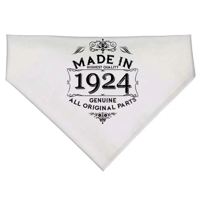 Made In Highest Quality Genuine All Original Parts 1924 100th Birthday USA-Made Doggie Bandana