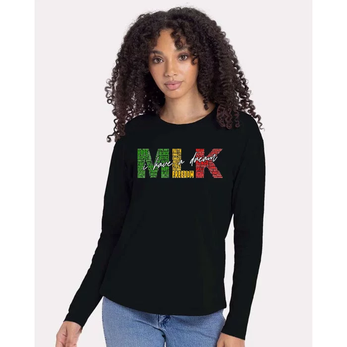 Mlk I Have A Dream Womens Cotton Relaxed Long Sleeve T-Shirt