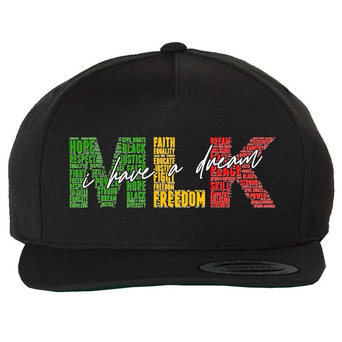 Mlk I Have A Dream Wool Snapback Cap