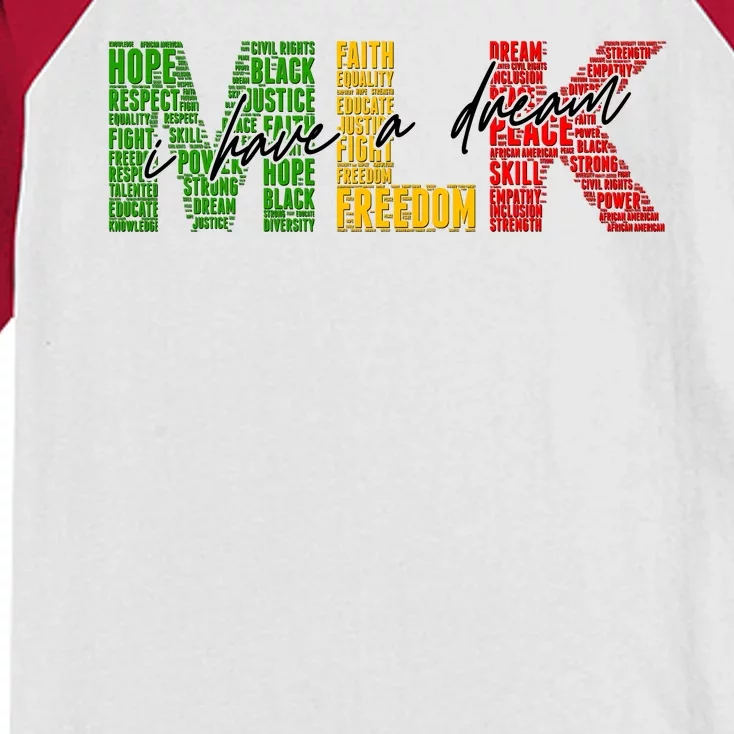 Mlk I Have A Dream Kids Colorblock Raglan Jersey