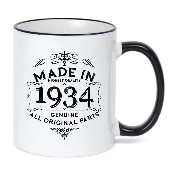 Made In Highest Quality Genuine All Original Parts 1934 90th Birthday Black Color Changing Mug