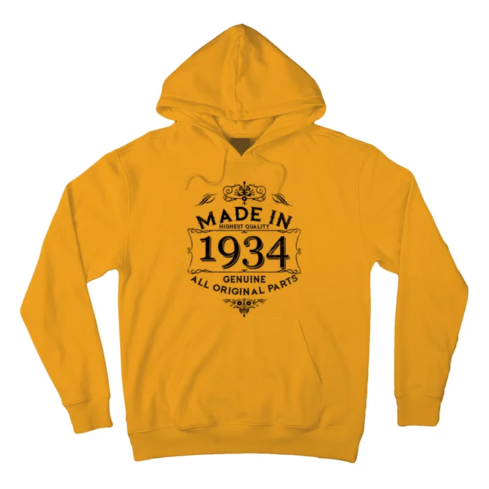 Made In Highest Quality Genuine All Original Parts 1934 90th Birthday Hoodie