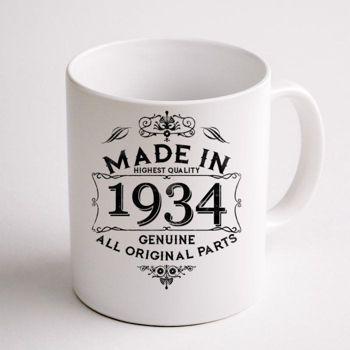 Made In Highest Quality Genuine All Original Parts 1934 90th Birthday Front & Back Coffee Mug