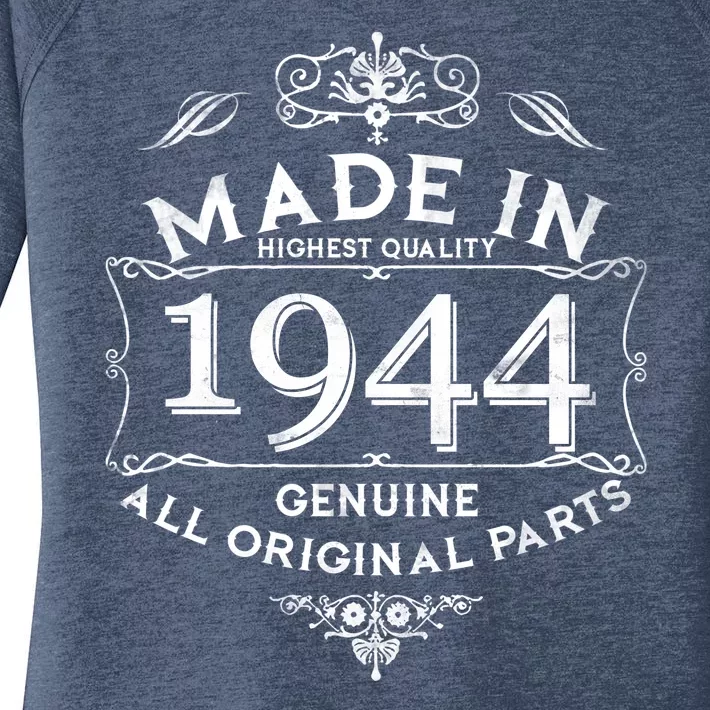 Made In Highest Quality Genuine All Original Parts 1944 80th Birthday Women's Perfect Tri Tunic Long Sleeve Shirt