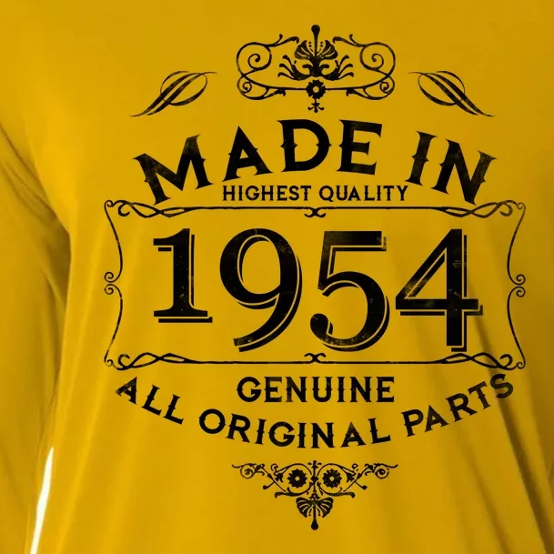 Made In Highest Quality Genuine All Original Parts 1954 70th Birthday Cooling Performance Long Sleeve Crew