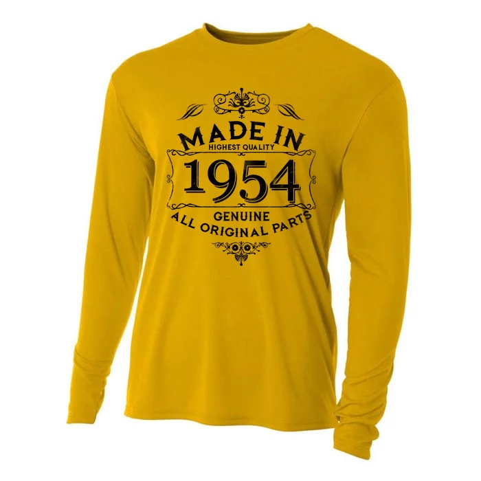 Made In Highest Quality Genuine All Original Parts 1954 70th Birthday Cooling Performance Long Sleeve Crew