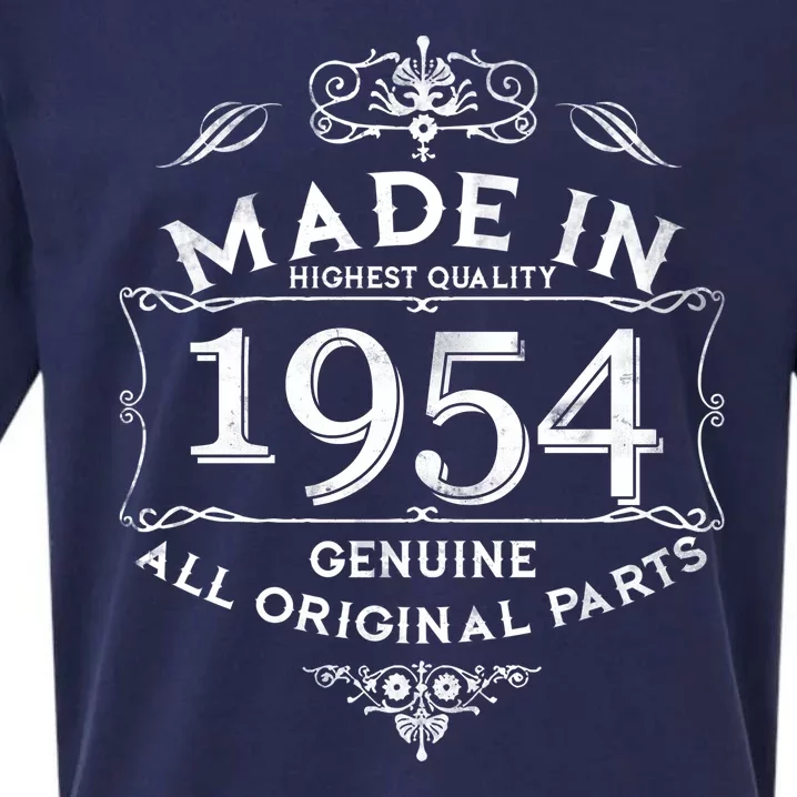 Made In Highest Quality Genuine All Original Parts 1954 70th Birthday Sueded Cloud Jersey T-Shirt