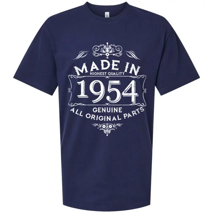 Made In Highest Quality Genuine All Original Parts 1954 70th Birthday Sueded Cloud Jersey T-Shirt