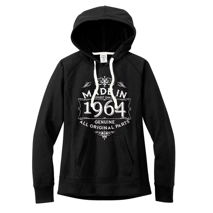 Made In Highest Quality Genuine All Original Parts 1964 60th Birthday Women's Fleece Hoodie