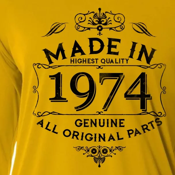 Made In Highest Quality Genuine All Original Parts 1974 50th Birthday Cooling Performance Long Sleeve Crew