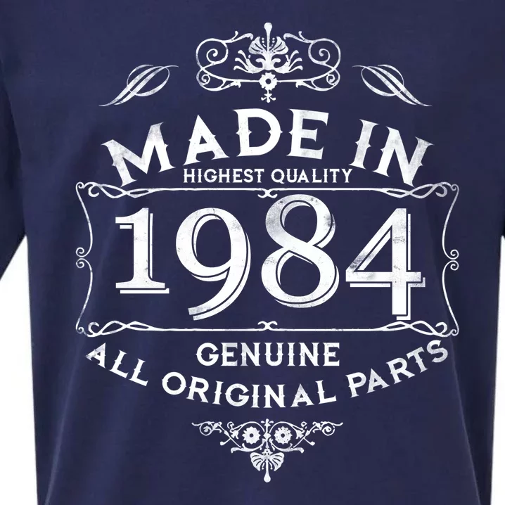 Made In Highest Quality Genuine All Original Parts 1984 40th Birthday Sueded Cloud Jersey T-Shirt