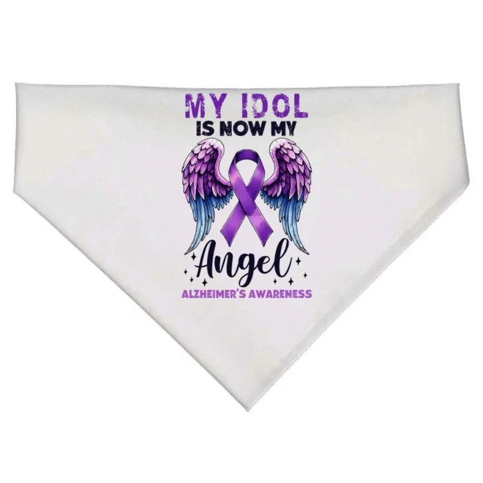 My Idol Is Now My Angel AlzheimerS Awareness Month USA-Made Doggie Bandana