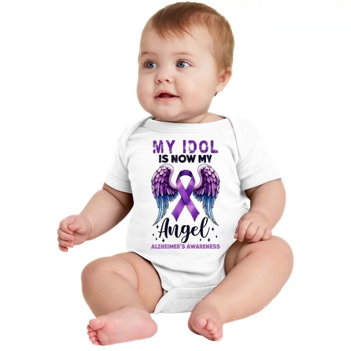 My Idol Is Now My Angel AlzheimerS Awareness Month Baby Bodysuit