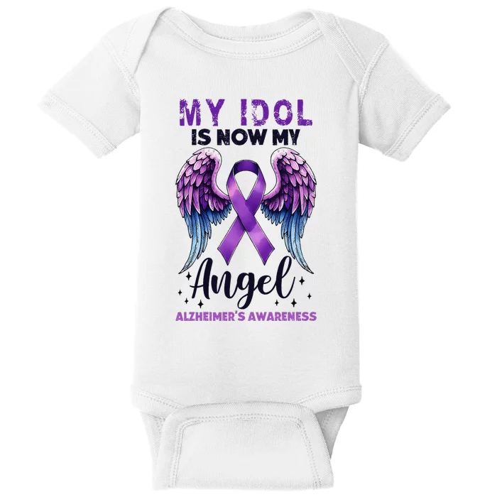 My Idol Is Now My Angel AlzheimerS Awareness Month Baby Bodysuit