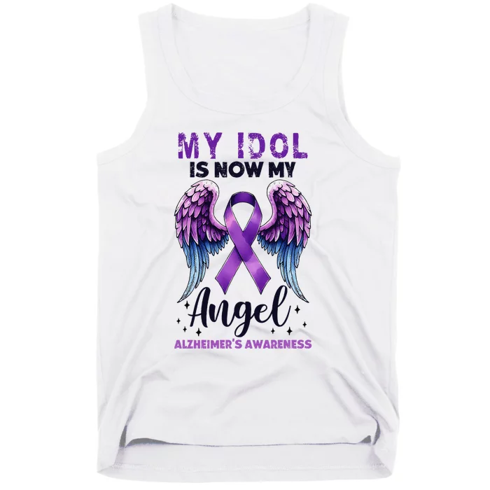 My Idol Is Now My Angel AlzheimerS Awareness Month Tank Top