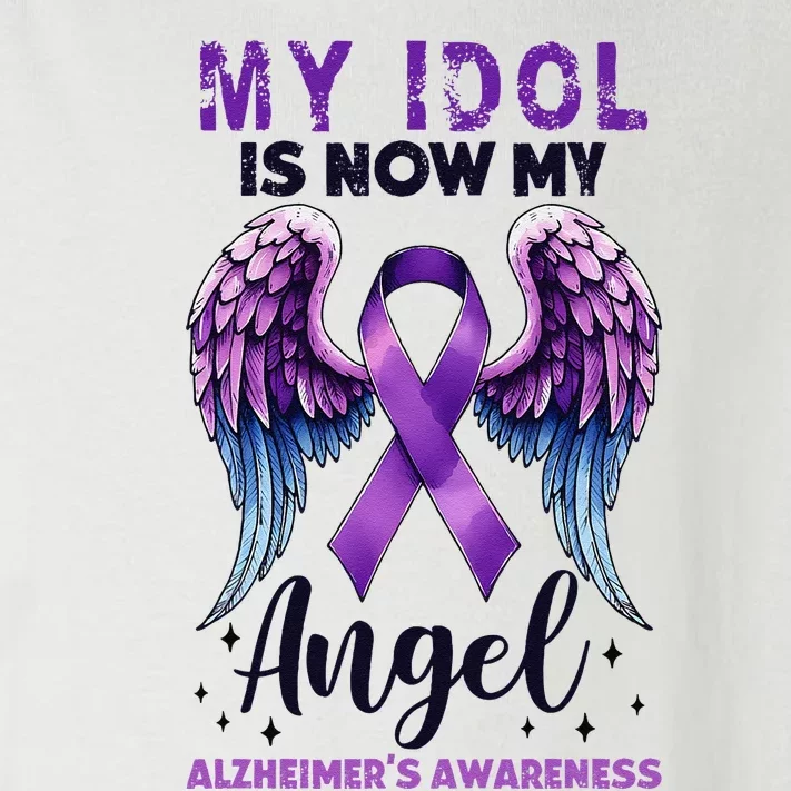 My Idol Is Now My Angel AlzheimerS Awareness Month Toddler Long Sleeve Shirt