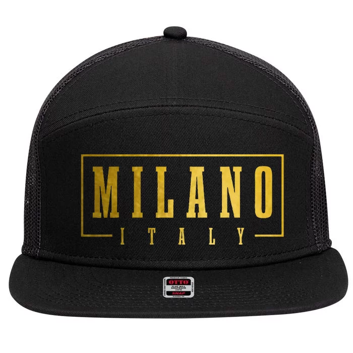 Milano Italia Italy Italian Souvenir 7 Panel Mesh Trucker Snapback Hat