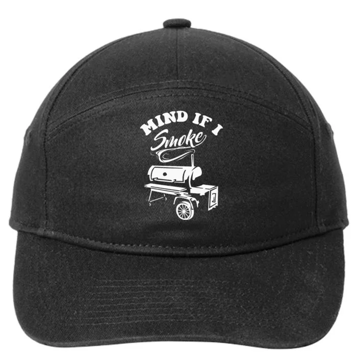 Mind If I Smoke Funny Bbq Smoker & Grilling 7-Panel Snapback Hat