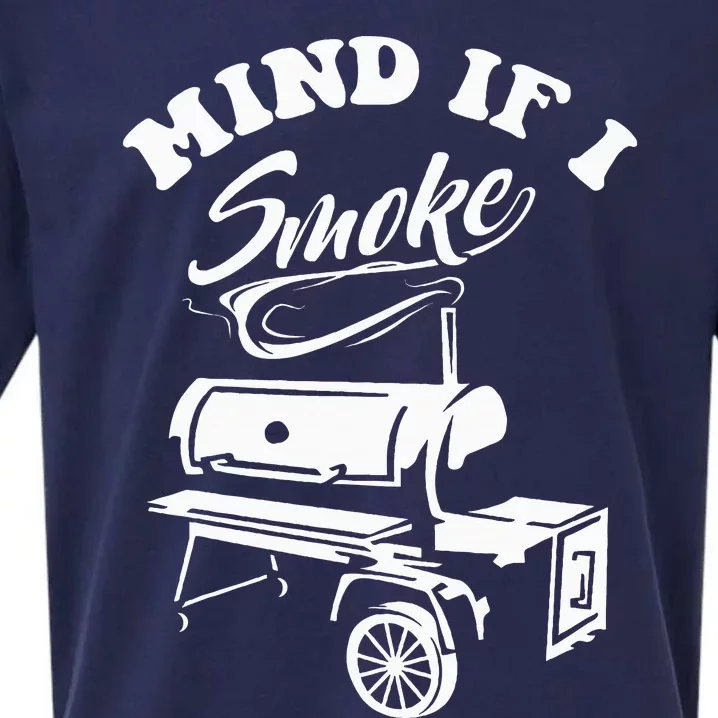 Mind If I Smoke Funny Bbq Smoker & Grilling Sueded Cloud Jersey T-Shirt