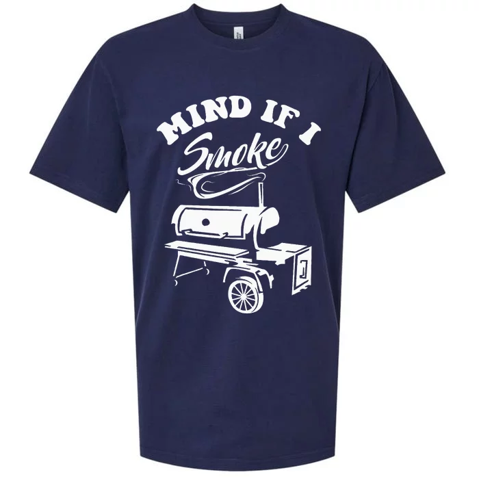 Mind If I Smoke Funny Bbq Smoker & Grilling Sueded Cloud Jersey T-Shirt