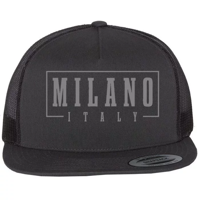 Milano Italia Italy Italian Souvenir Flat Bill Trucker Hat