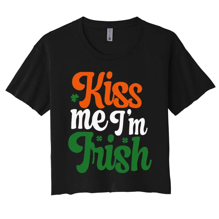 Me Im Irish St Patricks Day Women's Crop Top Tee