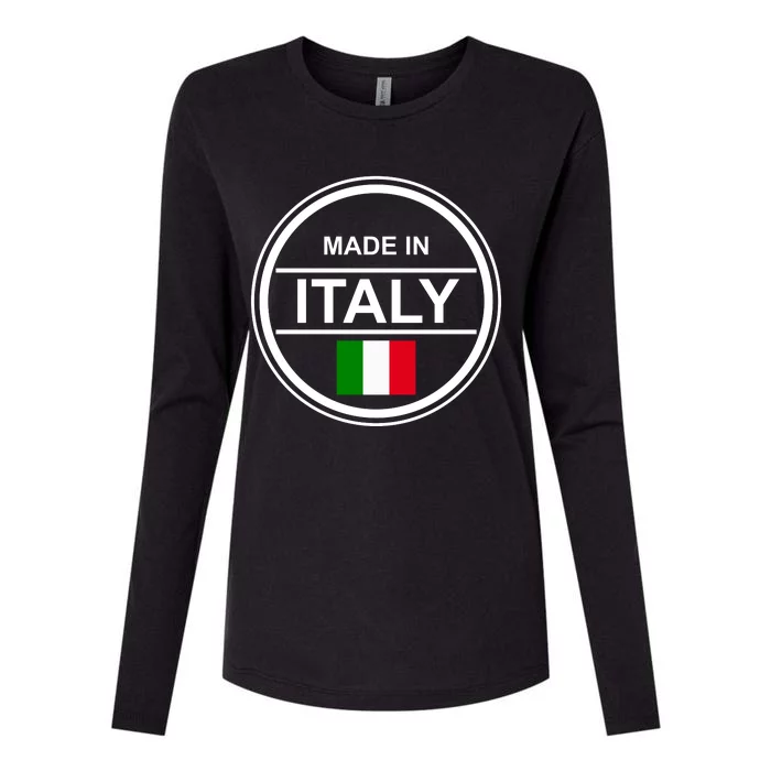 Made In Italy Womens Cotton Relaxed Long Sleeve T-Shirt